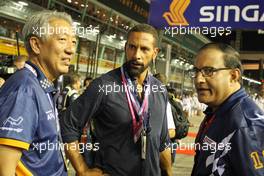 Rio Ferdinand (GBR) Former Football Player on the grid. 18.09.2016. Formula 1 World Championship, Rd 15, Singapore Grand Prix, Marina Bay Street Circuit, Singapore, Race Day.