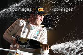 Race winner Nico Rosberg (GER) Mercedes AMG F1 celebrates on the podium. 18.09.2016. Formula 1 World Championship, Rd 15, Singapore Grand Prix, Marina Bay Street Circuit, Singapore, Race Day.