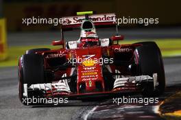 Kimi Raikkonen (FIN) Ferrari SF16-H. 18.09.2016. Formula 1 World Championship, Rd 15, Singapore Grand Prix, Marina Bay Street Circuit, Singapore, Race Day.