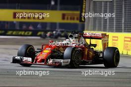 Sebastian Vettel (GER) Ferrari SF16-H. 18.09.2016. Formula 1 World Championship, Rd 15, Singapore Grand Prix, Marina Bay Street Circuit, Singapore, Race Day.