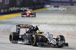 Sergio Perez (MEX) Sahara Force India F1 VJM09. 18.09.2016. Formula 1 World Championship, Rd 15, Singapore Grand Prix, Marina Bay Street Circuit, Singapore, Race Day.