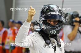 Nico Rosberg (GER) Mercedes AMG F1 celebrates his pole position in parc ferme. 17.09.2016. Formula 1 World Championship, Rd 15, Singapore Grand Prix, Marina Bay Street Circuit, Singapore, Qualifying Day.