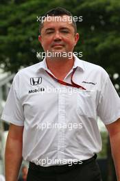 Eric Boullier (FRA) McLaren Racing Director. 17.09.2016. Formula 1 World Championship, Rd 15, Singapore Grand Prix, Marina Bay Street Circuit, Singapore, Qualifying Day.