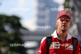 Sebastian Vettel (GER), Scuderia Ferrari  15.09.2016. Formula 1 World Championship, Rd 15, Singapore Grand Prix, Marina Bay Street Circuit, Singapore, Preparation Day.
