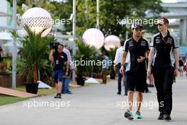 Sergio Perez (MEX), Sahara Force India  15.09.2016. Formula 1 World Championship, Rd 15, Singapore Grand Prix, Marina Bay Street Circuit, Singapore, Preparation Day.