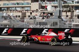 Sebastian Vettel (GER) Ferrari SF16-H with a Halo cockpit cover. 25.11.2016. Formula 1 World Championship, Rd 21, Abu Dhabi Grand Prix, Yas Marina Circuit, Abu Dhabi, Practice Day.