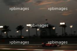 Sebastian Vettel (GER) Ferrari SF16-H sends sparks flying. 25.11.2016. Formula 1 World Championship, Rd 21, Abu Dhabi Grand Prix, Yas Marina Circuit, Abu Dhabi, Practice Day.