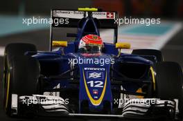 Felipe Nasr (BRA) Sauber C35. 27.11.2016. Formula 1 World Championship, Rd 21, Abu Dhabi Grand Prix, Yas Marina Circuit, Abu Dhabi, Race Day.