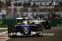 Marcus Ericsson (SWE) Sauber C35. 27.11.2016. Formula 1 World Championship, Rd 21, Abu Dhabi Grand Prix, Yas Marina Circuit, Abu Dhabi, Race Day.
