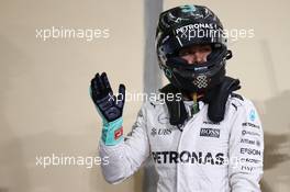 2nd place for Nico Rosberg (GER) Mercedes AMG Petronas F1 W07. 26.11.2016. Formula 1 World Championship, Rd 21, Abu Dhabi Grand Prix, Yas Marina Circuit, Abu Dhabi, Qualifying Day.