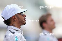 Lewis Hamilton (GBR) Mercedes AMG F1  and Nico Rosberg (GER) Mercedes AMG F1   27.11.2016. Formula 1 World Championship, Rd 21, Abu Dhabi Grand Prix, Yas Marina Circuit, Abu Dhabi, Race Day.