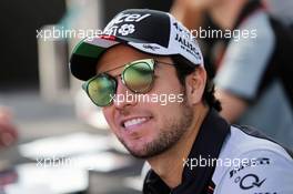 Sergio Perez (MEX) Sahara Force India F1. 27.11.2016. Formula 1 World Championship, Rd 21, Abu Dhabi Grand Prix, Yas Marina Circuit, Abu Dhabi, Race Day.
