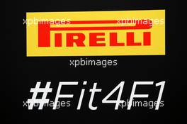 Pirelli logo. 24.11.2016. Formula 1 World Championship, Rd 21, Abu Dhabi Grand Prix, Yas Marina Circuit, Abu Dhabi, Preparation Day.