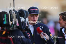 Max Verstappen (NLD) Red Bull Racing with the media. 21.10.2016. Formula 1 World Championship, Rd 18, United States Grand Prix, Austin, Texas, USA, Practice Day.