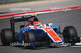 Esteban Ocon (FRA) Manor Racing MRT05. 21.10.2016. Formula 1 World Championship, Rd 18, United States Grand Prix, Austin, Texas, USA, Practice Day.