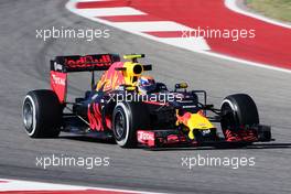 Max Verstappen (NLD) Red Bull Racing RB12. 21.10.2016. Formula 1 World Championship, Rd 18, United States Grand Prix, Austin, Texas, USA, Practice Day.