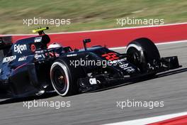 Jenson Button (GBR) McLaren MP4-31. 21.10.2016. Formula 1 World Championship, Rd 18, United States Grand Prix, Austin, Texas, USA, Practice Day.