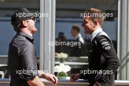 (L to R): Conor Daly (USA) with Stoffel Vandoorne (BEL) McLaren Test and Reserve Driver. 21.10.2016. Formula 1 World Championship, Rd 18, United States Grand Prix, Austin, Texas, USA, Practice Day.
