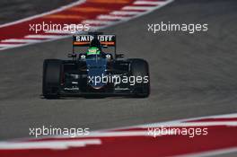 Nico Hulkenberg (GER) Sahara Force India F1 VJM09. 21.10.2016. Formula 1 World Championship, Rd 18, United States Grand Prix, Austin, Texas, USA, Practice Day.