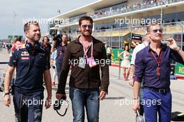 Gerard Butler (GBR) Actor on the grid. 23.10.2016. Formula 1 World Championship, Rd 18, United States Grand Prix, Austin, Texas, USA, Race Day.