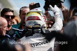 Race winner Lewis Hamilton (GBR) Mercedes AMG F1 celebrates in parc ferme. 23.10.2016. Formula 1 World Championship, Rd 18, United States Grand Prix, Austin, Texas, USA, Race Day.