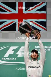 Race winner Lewis Hamilton (GBR) Mercedes AMG F1 celebrates on the podium. 23.10.2016. Formula 1 World Championship, Rd 18, United States Grand Prix, Austin, Texas, USA, Race Day.