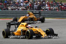 Kevin Magnussen (DEN) Renault Sport F1 Team RE16. 23.10.2016. Formula 1 World Championship, Rd 18, United States Grand Prix, Austin, Texas, USA, Race Day.