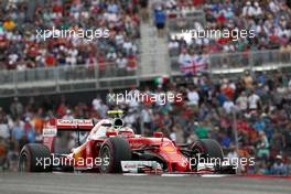 Kimi Raikkonen (FIN) Scuderia Ferrari SF16-H. 23.10.2016. Formula 1 World Championship, Rd 18, United States Grand Prix, Austin, Texas, USA, Race Day.