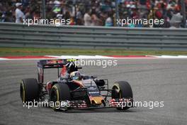 Carlos Sainz Jr (ESP) Scuderia Toro Rosso STR11. 23.10.2016. Formula 1 World Championship, Rd 18, United States Grand Prix, Austin, Texas, USA, Race Day.