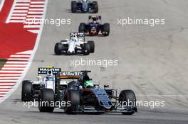 Nico Hulkenberg (GER) Sahara Force India F1 VJM09 on the formation lap. 23.10.2016. Formula 1 World Championship, Rd 18, United States Grand Prix, Austin, Texas, USA, Race Day.