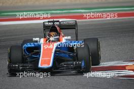 Pascal Wehrlein (GER) Manor Racing MRT05. 23.10.2016. Formula 1 World Championship, Rd 18, United States Grand Prix, Austin, Texas, USA, Race Day.