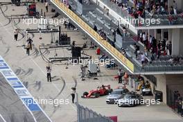 Kimi Raikkonen (FIN) Scuderia Ferrari SF16-H parks up in the pit lane. 23.10.2016. Formula 1 World Championship, Rd 18, United States Grand Prix, Austin, Texas, USA, Race Day.