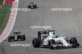 Felipe Massa (BRA) Williams Martini Racing FW38. 23.10.2016. Formula 1 World Championship, Rd 18, United States Grand Prix, Austin, Texas, USA, Race Day.