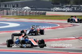 Pascal Wehrlein (GER) Manor Racing MRT05. 23.10.2016. Formula 1 World Championship, Rd 18, United States Grand Prix, Austin, Texas, USA, Race Day.