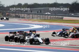 Valtteri Bottas (FIN) Williams FW38 at the start of the race. 23.10.2016. Formula 1 World Championship, Rd 18, United States Grand Prix, Austin, Texas, USA, Race Day.