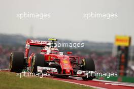 Kimi Raikkonen (FIN) Ferrari SF16-H. 23.10.2016. Formula 1 World Championship, Rd 18, United States Grand Prix, Austin, Texas, USA, Race Day.