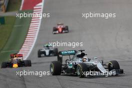 Lewis Hamilton (GBR) Mercedes AMG F1 W07 . 23.10.2016. Formula 1 World Championship, Rd 18, United States Grand Prix, Austin, Texas, USA, Race Day.