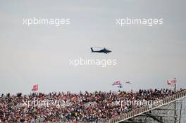 A helicopter. 23.10.2016. Formula 1 World Championship, Rd 18, United States Grand Prix, Austin, Texas, USA, Race Day.