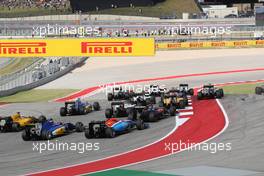 Esteban Ocon (FRA) Manor Racing at the start of the race. 23.10.2016. Formula 1 World Championship, Rd 18, United States Grand Prix, Austin, Texas, USA, Race Day.