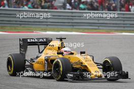 Kevin Magnussen (DEN) Renault Sport F1 Team RE16. 23.10.2016. Formula 1 World Championship, Rd 18, United States Grand Prix, Austin, Texas, USA, Race Day.