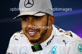 Lewis Hamilton (GBR) Mercedes AMG F1 in the FIA Press Conference. 22.10.2016. Formula 1 World Championship, Rd 18, United States Grand Prix, Austin, Texas, USA, Qualifying Day.