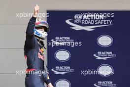 Daniel Ricciardo (AUS) Red Bull Racing celebrates his third position in qualifying parc ferme. 22.10.2016. Formula 1 World Championship, Rd 18, United States Grand Prix, Austin, Texas, USA, Qualifying Day.