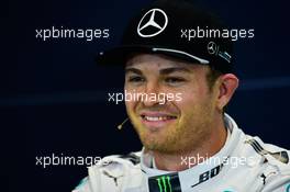 Nico Rosberg (GER) Mercedes AMG F1 in the FIA Press Conference. 22.10.2016. Formula 1 World Championship, Rd 18, United States Grand Prix, Austin, Texas, USA, Qualifying Day.
