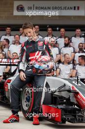 Romain Grosjean (FRA) Haas F1 Team at a team photograph. 23.10.2016. Formula 1 World Championship, Rd 18, United States Grand Prix, Austin, Texas, USA, Race Day.