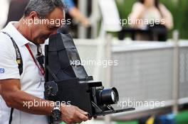 A vintage camera used by Flavio Mazzi (ITA) Photographer. 20.10.2016. Formula 1 World Championship, Rd 18, United States Grand Prix, Austin, Texas, USA, Preparation Day.
