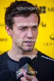 Jolyon Palmer (GBR) Renault Sport F1 Team with the media. 20.10.2016. Formula 1 World Championship, Rd 18, United States Grand Prix, Austin, Texas, USA, Preparation Day.