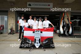 The F1 in Schools Outstanding Sportsmanship Award winners - Austrian entry Airy Eagles, with the Sahara Force India F1 Team. 20.10.2016. Formula 1 World Championship, Rd 18, United States Grand Prix, Austin, Texas, USA, Preparation Day.