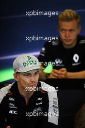 Nico Hulkenberg (GER) Sahara Force India F1 in the FIA Press Conference. 20.10.2016. Formula 1 World Championship, Rd 18, United States Grand Prix, Austin, Texas, USA, Preparation Day.