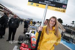 grid girl, Ben Barnicoat (GBR) HitechGP Dallara F312 – Mercedes-Benz,  03.04.2016. FIA F3 European Championship 2016, Round 1, Race 3, Paul Ricard, France