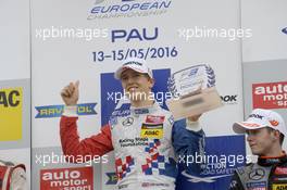 podium, rookie,  Ben Barnicoat (GBR) HitechGP Dallara F312 – Mercedes-Benz, 14.05.2016. FIA F3 European Championship 2016, Round 3, Race 1, Pau, France